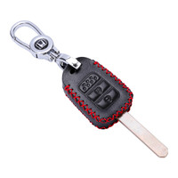 金銮殿(KING ETING)本田钥匙包真皮钥匙套 CRVXR-V缤智1416款飞度竞瑞直板二键专用汽车钥匙扣 J款热情红