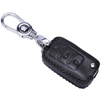 金銮殿(KING ETING)斯柯达钥匙包真皮钥匙套 昕锐昕动Yeti野帝专用汽车钥匙扣 A款插入式钢琴黑