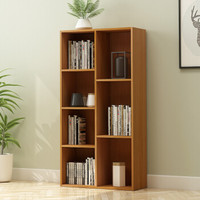 自然故事（ZIRANGUSHI）七格书柜 收纳柜木质储物柜子 书架置物柜 樱桃木色ZR509A