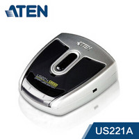 ATEN宏正2口USB打印机共享器 2进1出 电脑USB切换器 共享器US221A
