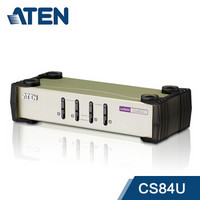 ATEN宏正4口PS2/USB 多电脑KVM切换器 4进1出VGA切换器 CS84U