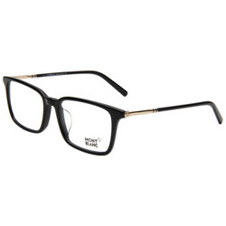 MontBlanc 万宝龙 男款黑色镜框金黑色镜腿光学眼镜框眼镜架 MB 742D A01 55mm +凑单品