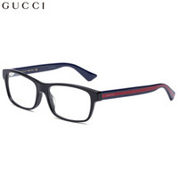 GUCCI 古驰 eyewear 近视眼镜框男 板材镜框光学镜架 环氧树脂镜腿 GG0006OA-016 亮黑色镜框 57mm