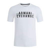 ARMANI EXCHANGE阿玛尼奢侈品男士短袖针织T恤衫3ZZTDG-ZJA5Z WHITE-1100 XL