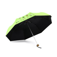 酷波德（KOBOLD）遮阳伞防晒伞黑胶小黑伞折叠晴雨伞超轻太阳伞女防紫外线