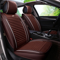 布雷什(BOLISH)五座四季通用汽车坐垫夏季凉垫仿亚麻养生全包围汽车座套车垫车内饰品商务01标准款尊贵咖