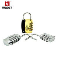 锐赛特电镀系列3把套装（RESET）RST-124 密码挂锁旅行拉杆箱锁门锁挂锁健身房锁背包锁抽屉锁