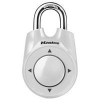 玛斯特（Master Lock）方向密码锁健身房储物柜密码挂锁1500ID白色