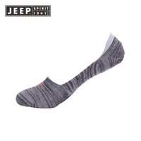 Jeep JSM80003 花纱色织男士商务休闲隐形袜子春夏船袜吸汗透气 麻灰咖 均码