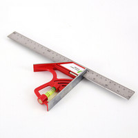 KAPRO 325 以色列开普路不锈钢角尺多功能活动角尺磁性锁定组合木工尺可移动角尺测量工具12英寸30厘米