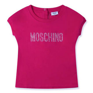 MOSCHINO 莫斯奇诺 奢侈品童装 春夏款 女童玫红色混纺T恤 MFM024 LBA00 50844 3A