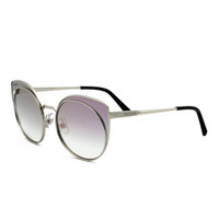 SWAROVSKI 施华洛世奇 女款 猫眼框银色镜框淡粉色镜片眼镜太阳镜 SK173-16C 61MM