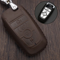 车达品福特钥匙包福睿斯蒙迪欧福克斯锐界致胜翼虎翼博金牛座撼路者嘉年华汽车真皮钥匙套钥匙扣棕