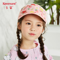 卡蒙（Kenmont）km-4632 6-9岁儿童遮阳帽子男潮棒球帽鸭舌帽防紫外线护颈女童太阳帽 粉红色 可调节(54cm)