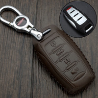车达品长城哈佛真皮钥匙套H2S.H6COUPE.H7.H8.H9智能4键钥匙包钥匙扣钥匙壳智能四键棕