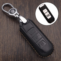 车达品宝骏真皮钥匙包钥匙套510 560 730 310 610专用真牛皮钥匙扣壳宝骏钥匙包豪华款智能钥匙专用 黑