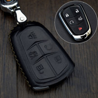 车达品凯迪拉克钥匙包真皮钥匙套XT5/ATS-L/XTS/CT6汽车钥匙壳 凯迪拉克智能五键黑色