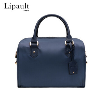 Lipault 手提包 休闲时尚波士顿包纯色单肩斜挎女士包包P66*87004夜蓝色