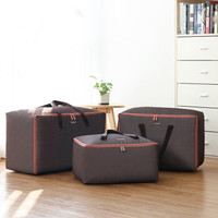 优芬 Youful 双层加厚牛津布收纳袋 行李搬家袋棉被袋 防水旅行收纳袋大号50L+72L+100L（紫檀色）