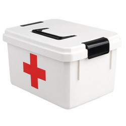 侑家良品 整理箱医药箱家用便携急救箱收纳箱药品收纳盒 中号