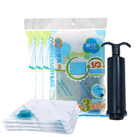 茶花 CHAHUA 真空加厚压缩袋子收纳袋棉被子旅行挂袋6件套3大号3中号送手泵