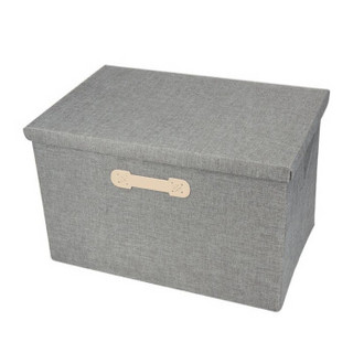 EDO 日式衣服收纳箱有盖可折叠衣物储存箱居家布艺衣柜收纳盒 中号 TH1194