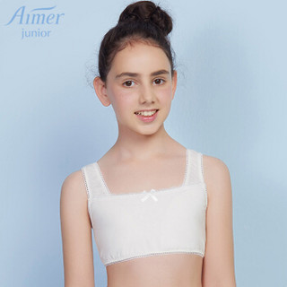 爱慕儿童内衣钻石牛奶一阶段短背心式少女文胸发育期小学初中女学生内衣 AJ115V61白色160