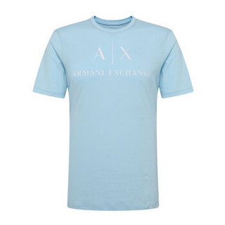 ARMANI EXCHANGE阿玛尼奢侈品男士短袖针织T恤衫8NZTCJ-ZJH4Z BLUE1521 L