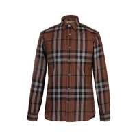 BURBERRY 博柏利 男士格纹棉加羊绒长袖衬衫 40437701
