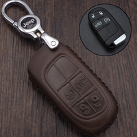 车达品吉普钥匙包2018款JEEP自由侠 自由光大切诺基17新指南者钥匙扣套壳16款自由侠/指南者/大切诺基棕
