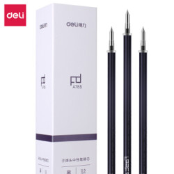 deli 得力 A785 中性笔笔芯 0.5mm 黑色 *11件