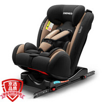 众霸（ZHONGBA）汽车儿童安全座椅isofix双向硬接口 可躺可坐 适合约0-12岁宝宝 时尚亚麻