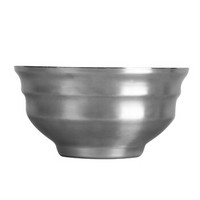 美易添（EVERYDAY）日式螺纹304不锈钢双层碗隔热防烫碗 直径13cm 2入装 DZ-7-2