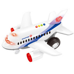 宝乐星 儿童玩具飞机模型滑行航客机 女孩男孩玩具礼物 *3件