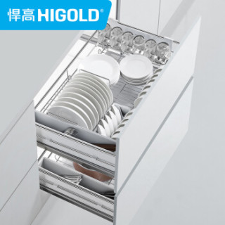 商品悍高higold3034254e马丁系列304不锈钢橱柜拉篮抽屉式五金挂件