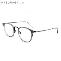 MASUNAGA增永眼镜男女手工复古全框眼镜架配镜近视光学镜架GMS-827 #45 海军蓝色