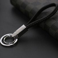 卡莱饰 汽车钥匙扣圈钥匙扣链子母圈编织绳钥匙挂件 汽车挂饰创意礼品生日礼物 黑色