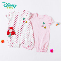 迪士尼(Disney)宝宝衣服夏季新款女宝宝夏装短袖连体衣婴儿衣服182L737 浅粉 12个月/身高80cm