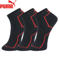 PUMA彪马袜子男士基本训练中筒袜3双装171532356-3 黑色 均码