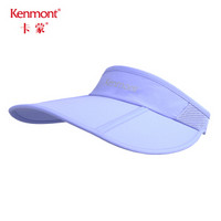 卡蒙（Kenmont）km-3506 夏季速干鸭舌帽无顶帽子女跑步空顶帽运动防紫外线折叠遮阳帽 丹紫色 可调节 56.5cm