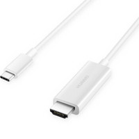 华为 HUAWEI 高清投屏连接线 4K 即插即用 Type-C转HDMI 白色 1.5米 适用于华为P20 Pro/P20/Mate10/系列等