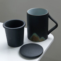苏氏陶瓷 SUSHI CERAMICS 茶杯手绘釉画陶瓷茶格盖杯配过滤内胆办公泡茶马克杯