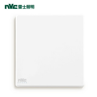 雷士（NVC） 开关插座面板 灵动系列 一位单开单控  带荧光86型床头开关插座 无边框大翘板面板白色