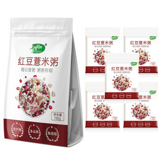 京东PLUS会员：十月稻田 每日香粥 红豆薏米粥 独立包装 150g*5袋  *5件