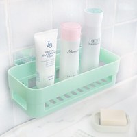 尚格兰 强力无痕免打孔浴室置物架 厨房卫生间置物架肥皂盒毛巾架（方形 颜色随机）