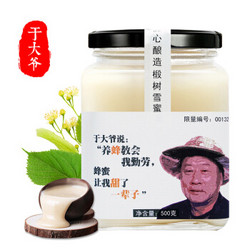 BEIDAHUANG 北大荒 东北黑蜂 椴树雪蜜成熟蜜 纯蜂蜜500g 玻璃瓶装 于大爷蜂农限量版 建三江