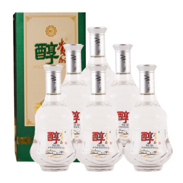 商品贵州醇山水银贵浓香型白酒38度500ml6瓶整箱装