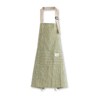 加品惠 围裙 亚麻简约男女式厨房家居餐厅工作清洁服无袖耐脏衣罩QF-4270