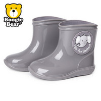 Boogie Bear韩国儿童雨鞋男童防滑雨鞋卡通女童雨靴宝宝雨鞋幼儿园儿童水鞋 9733100017艾力象灰色23