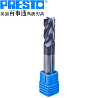 百事通（PRESTO）60度微粒进口钨钢铣刀CNC刀具合金涂层4刃立铣刀 刃径16.0mm 刃长32mm 柄径16mm 全长92mm